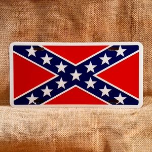 Rebel Flag Car Tag